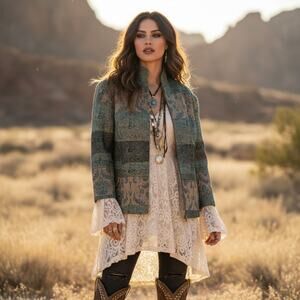 Coldwater Creek Brocade Jacket | Size S | Oversized Fit